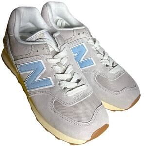 New Balance 574 Sneaker, gray with blue NEW size 8